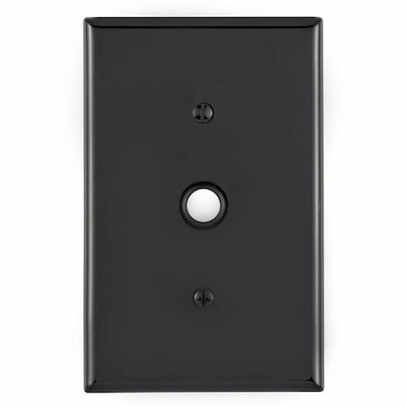 Leviton Telephone/Cable Wallplate, Midway Size, Gang 1, Black PJ11-E