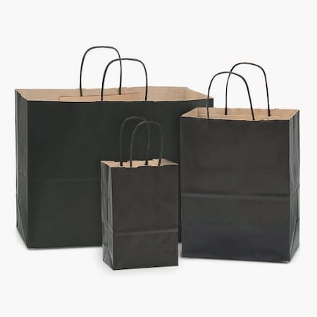 Nashville Wraps Black 100% Recycled Kraft Bag Assortment, 125PK 12KTABK