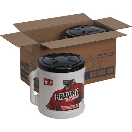 Brawny Disposable Wipes, 10" x 13", 2 Pack, 200 Sheets/ Pack 20040