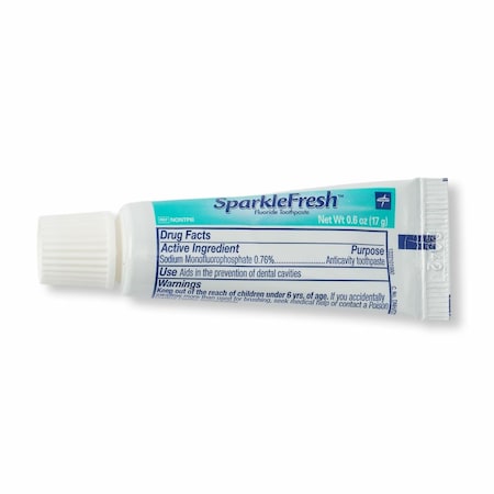 Medline SparkleFresh Fluoride Toothpaste, Mint, 0.6 oz., 144PK NONTP6IZ