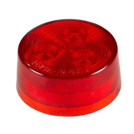 Grote Lighting 2in Round Red LED Clearance Marker Light - 3-Diode, 12V, Bracket Mount, FMVSS 108 Compliant MKR4500RPG