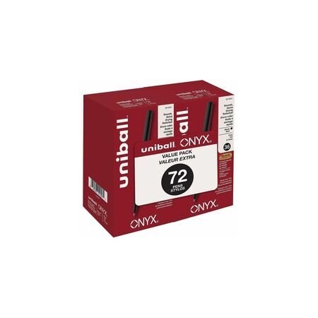 Uniball uniballTM Onyx Rollerball Pens, 0.7 mm Pen Point, Black Ink, Matte Black Barrel, 3PK 2013567