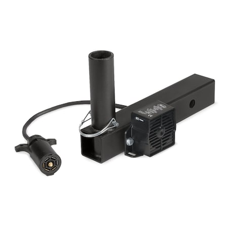 Safetywhips Warning Whip Mount, Black, Steel, 12.25 Length, 107db Backup Alarm, 7 Way power plug connector HMTNPA