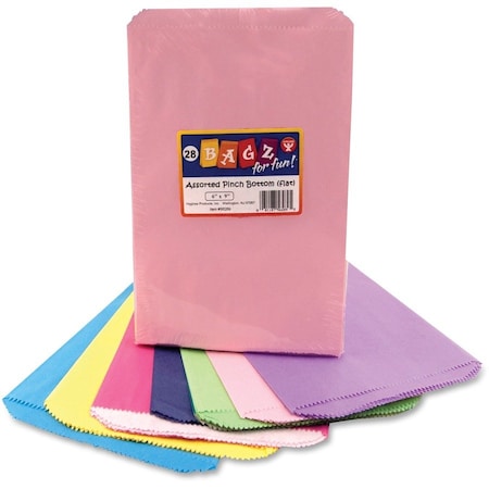 Hygloss Products Pinch Bottom Bags, Assorted Colors, 6in x 9in, 84PK 56289