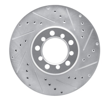 Dynamic Friction Co DFC Brake Rotor - Drilled and Slotted - Silver 631-63017R