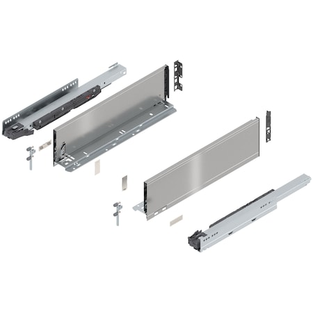 Blum 18in. K Height Legrabox Stainless Drawer Set, 125 Lbs Weight Rating 770K45S0I