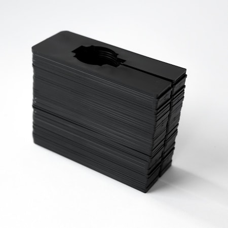 Nahanco Size Dividers for Clothing Racks, Rectangular - Black/Blank Kit of 50, 50PK QSDBBLANK50