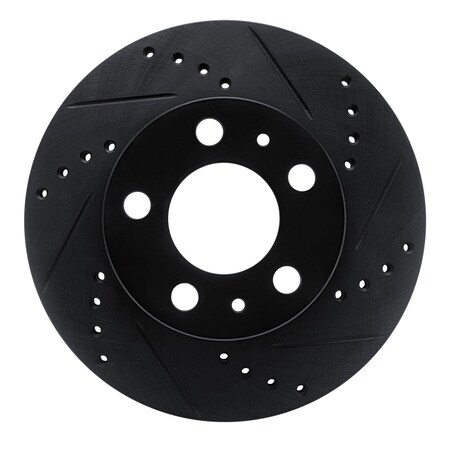 Dynamic Friction Co DFC Brake Rotor - Drilled and Slotted - Black 633-27005R