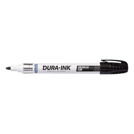 Markal Waterproof Permanent Marker, Smear-Resistant, Fine Tip, Black 96923