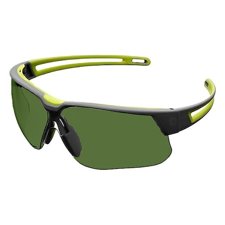 Uvex AVATAR(TM) PLUS, Welding Safety Glasses, Anti-Fog & Anti-Scratch, Cool Gray, Green Frame, Frameless AS01IR3HS