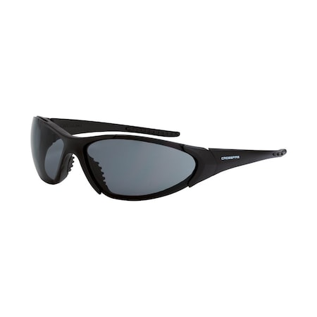 Crossfire Safety Glasses, Smoke Lens, Matte Black Frame, Full-Frame, Yes, 1 PR 1821