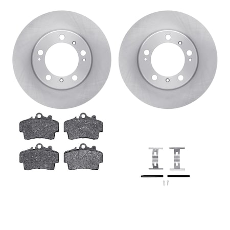 Dynamic Friction Co DFC Rotors with EURO 5000 Ceramic Brake Pads includes Hardware 6612-02031