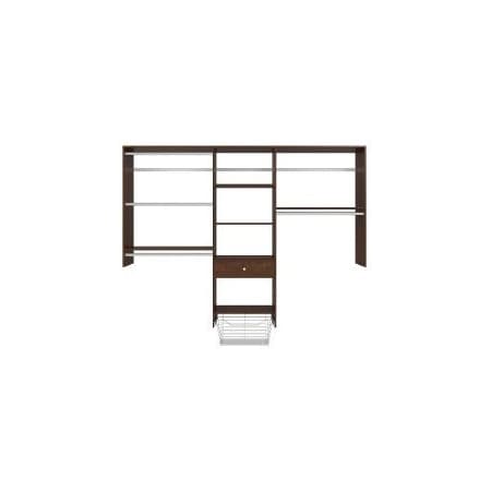 Easy Track Kids Convertible 48 in. to 96 in. W Closet System, Truffle PH65-TR