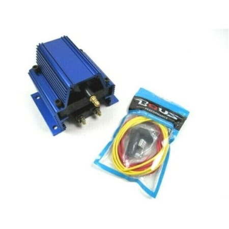 Bous Performance 12V MSD Style High Output E-Core Ignition Coil with 60K Coil, Blue D33001BU