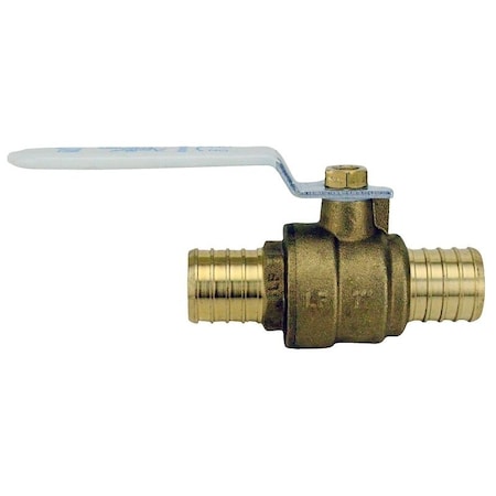 Apollo Valves Ball Valve, 1 in Connection, Barb, 200 psi Pressure, Brass Body APXV11