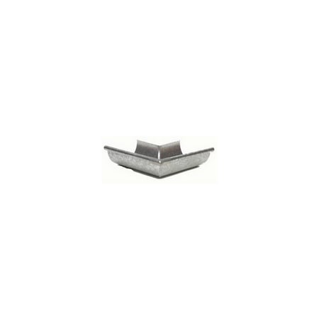 Amerimax Home Products Gutter Half Round Mitre, Outside, Galvanized, 5-In. Gray LOS265