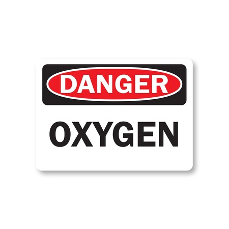 Signmission Safety Sign, 14 in Height, Plastic, Oxygen DS-Oxygen
