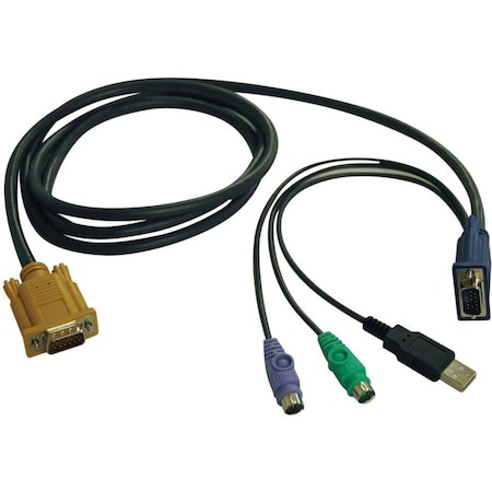 Tripp Lite kvm Switch Cable Kit - 6-ft. PS2/USB Combo Cable Kit for B020-U08/U16-19-K and B022-U16 KVM Switches P778-006