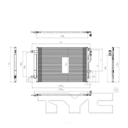 Tyc A/C Condenser 4192