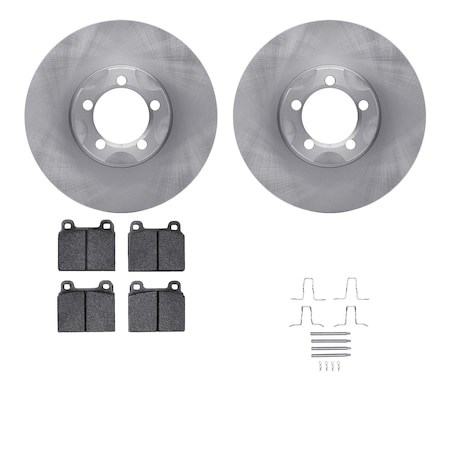 Dynamic Friction Co DFC Brake Rotor with 5000 Brake Pads and Hardware Kit 6512-63123
