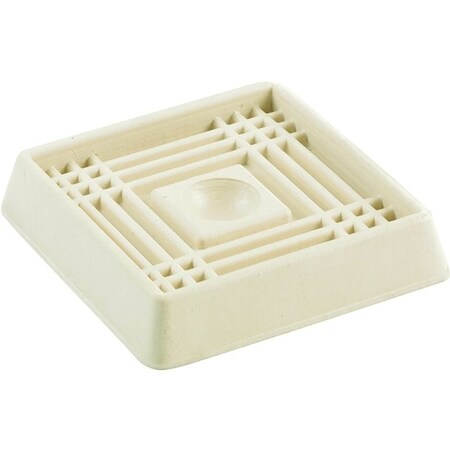 Shepherd Hardware Caster Cup, Rubber, Off-White, 4PK 9166