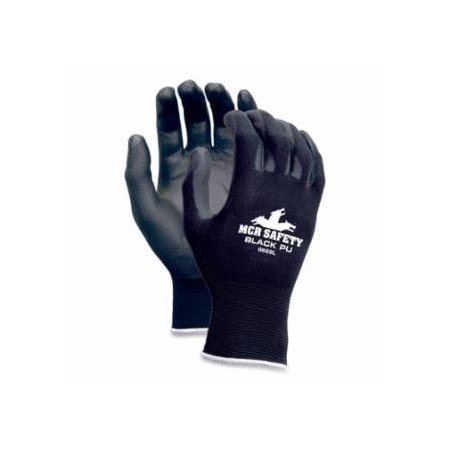 Mcr Safety NXG PU Coated Work Gloves, 9669 VP, Medium, Black, 96PK 127-VP9669M