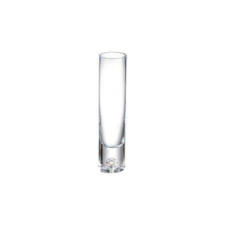 Homeroots 9" Clear Cylindrical Lead Free Crystal Bud Table Vase 375897