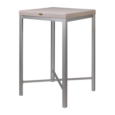 Lagoon Russ Rattan Style Bar Table with Aluminum Legs 7022G6-B2LGS