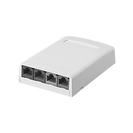 Panduit 4-PORT SURFACE MOUNT UNLOADED, ADHESIVE BACKED MINI-COM, BLACK ROHS 195910