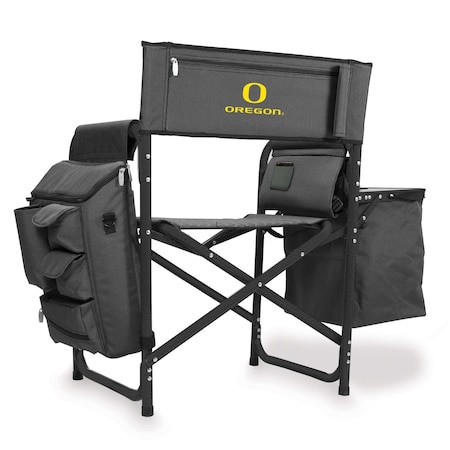 Picnic Time Family Of Brands NCAA Oregon Ducks Fusion Camping Chair with Side Table and Soft Cooler 807-00-679-474-0