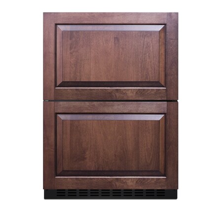 Summit 24in Wide 2-Drawer Refrigerator-Freezer Panels Not Included ADRF244PNR