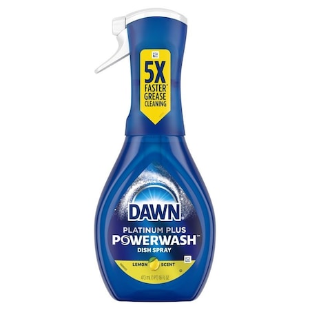 Dawn 80737830 Dish Spray, 16 fl-oz, Bottle, Liquid, Lemon, Colorless 030772095355