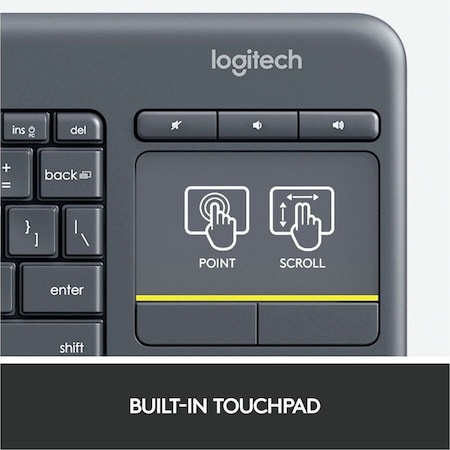Logitech WIRELESS TOUCH KEYBOARD K400 PLUS DARK 920-007119