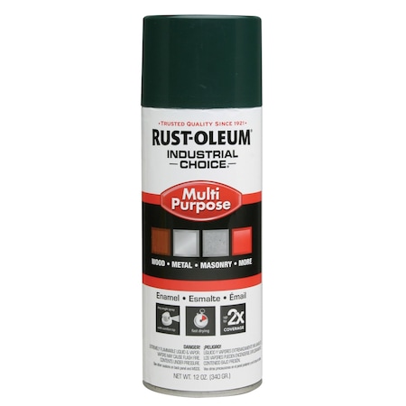 Rust-Oleum Spray Paint, Hunter Green, Gloss, Solvent, 12 oz 1638830