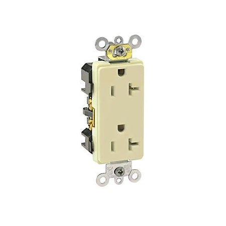 Leviton Industrial Grade Decora Receptacle, 20 Amp, 125 Volt 16362-I