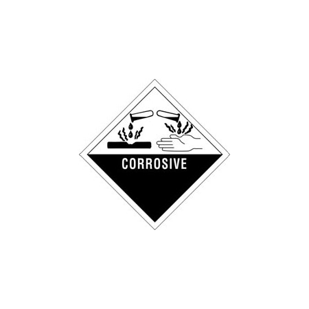 Bubblefast 4 x 4'' - ''Corrosive'' Labels BFDL5750