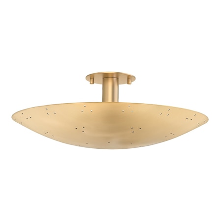 Hudson Valley Lighting Bern 18 in. Flush Mount in Vintage Brass 8718-VB