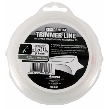 Arnold 0.06 in. x 40 ft. Twisted Trimmer Line  Black, 12PK 247311