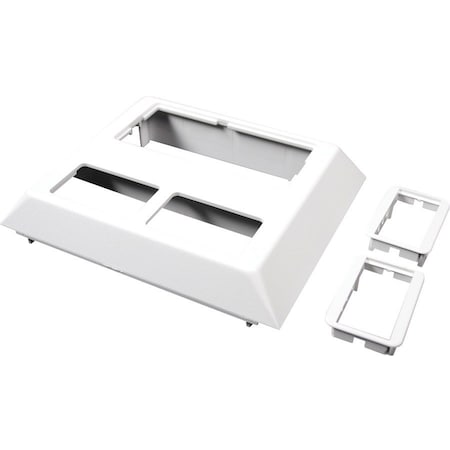 Wiremold Deep Plate Fitting, White, PVC 5007C-2ABWH