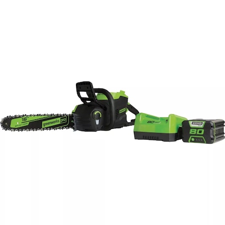 Greenworks 80V 16'' 2kW Brushless Chainsaw with 4.0 Ah Battery & Charger 2009602