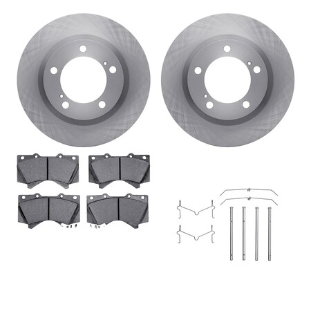 Dynamic Friction Co DFC Brake Rotor with 5000 Brake Pads and Hardware Kit 6512-76686