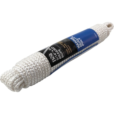 Do It Best 3/16'' x 50 Ft. White Solid Braided Polypropylene Packaged Rope 729652
