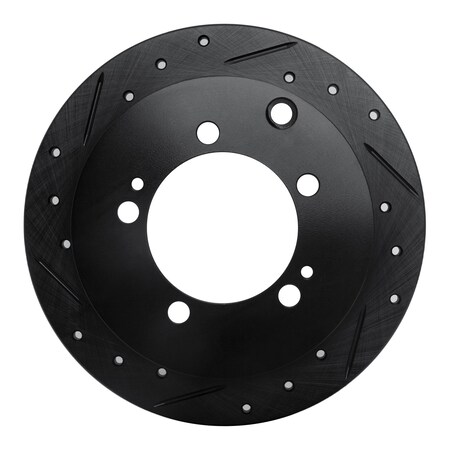 Dynamic Friction Co DFC Brake Rotor - Drilled and Slotted - Black 633-72028L