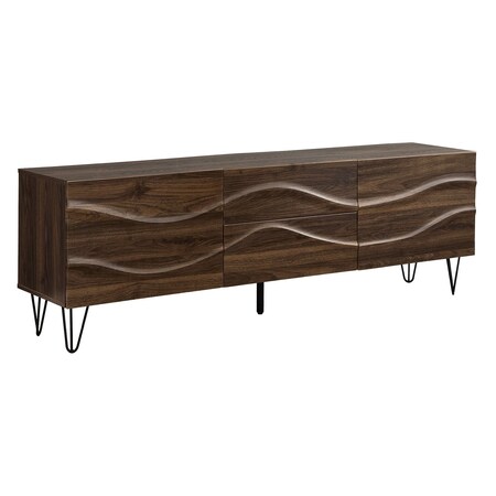 Monarch Specialties Tv Stand, 72 Inch, Media Center, Cabinet , Storage Drawers, Bedroom, Living Room, Brown Laminate I 2828