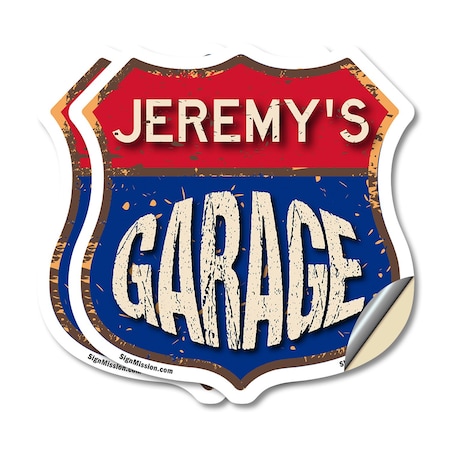 Signmission Jeremy's Garage, 6 inch X 6 inch, Vinyl Decal, 2PK SHI-D-2PACK-6-383-JEREMY