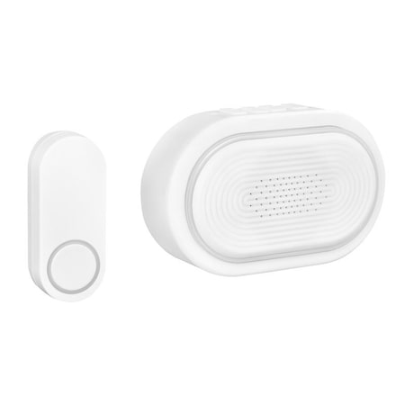 Heath-Zenith globe Doorbell Kit, Wireless, 3.7 V, 85 dB, White 18000206