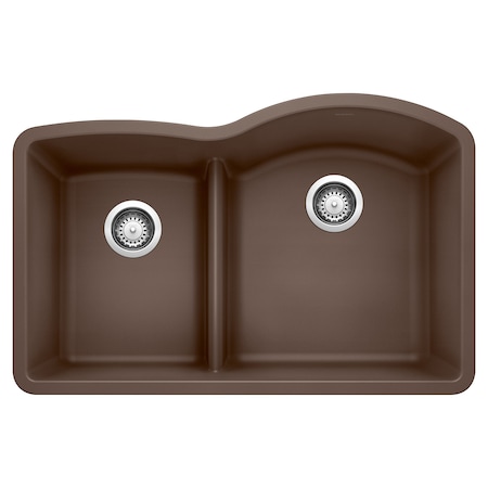 Blanco Diamond 1-3/4 Low Divide Reverse, Cafe Brown 441609