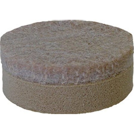 Shepherd Hardware Furniture Pad, Felt Cloth, Beige, 1 in Dia, 3/8 in Thick, Round 9915