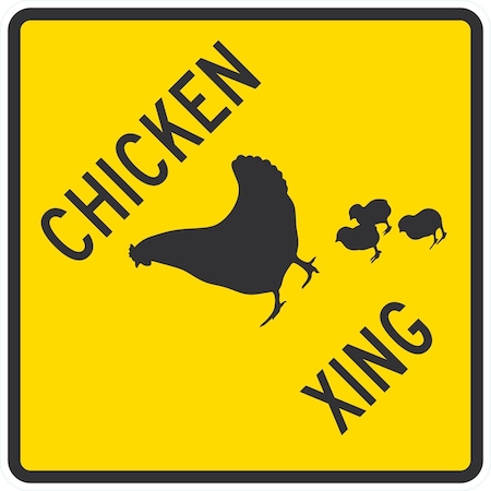 Lyle Chicken Xing, 24x24, Engineer Grade, Yellow G-12735-EG_24x24