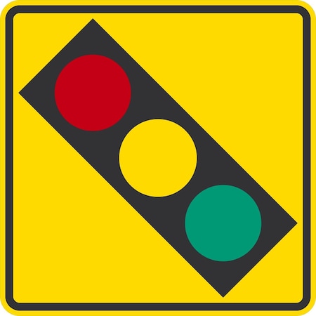 Lyle Traffic Light Ahead (Symbol), 24x24, Diamond Grade, Yellow G-12316-DG_24x24